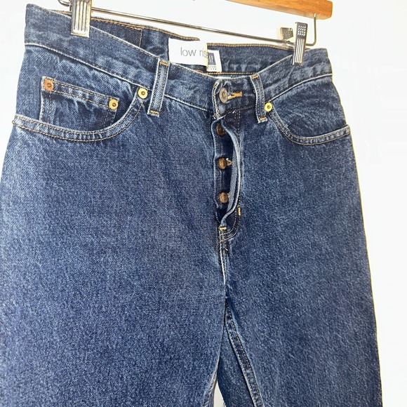GAP Denim - Gap Medium Wash 5 Pocket Low Rise Button Fly Denim Blue Ankle Jeans Womens 6